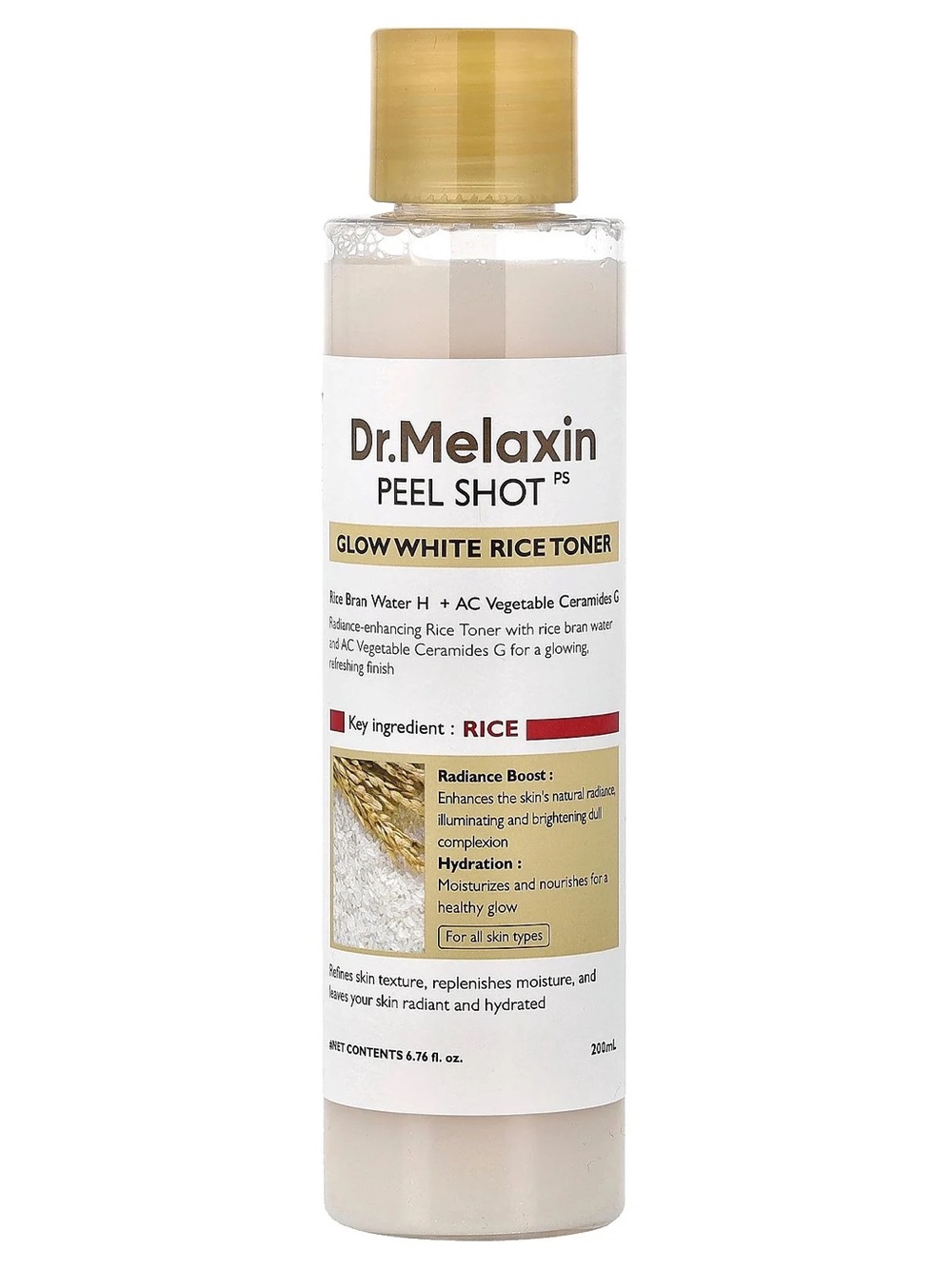 Dr. Melaxin Glow Rice Toner 200ml Radiance Boost Hydrating Skincare
